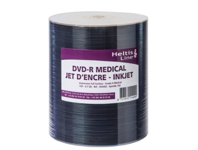 DVD-R Jet d'encre Heltis Line grade A medical