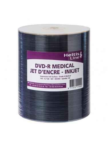 DVD-R Jet d'encre Heltis Line grade A medical