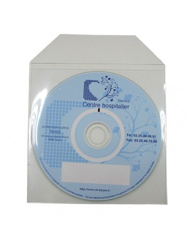 Pochette CD avec rabat et dos non adhésif