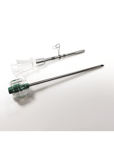 Coaxial needle for supercore semi automatic biopsy gun