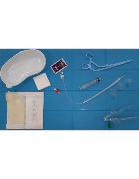 HSG sterile patient kit with set of sliding suction cups 23/28/35mm with syringe 3 pieces 20cc