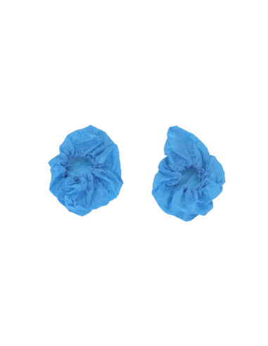 Shoe covers in blue Polyethylene non sterile / bag of 50