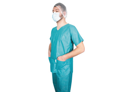 Blue premium scrubsuit - size XL - Non sterile Box of 50