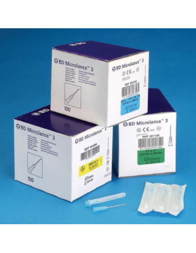 Needle BD Microlance - 21G - 1 - L25mm - 08/10 (green) Box of 100
