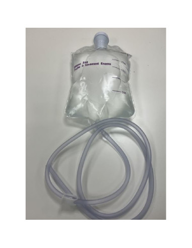 Enema bag HELTIS LINE with clamp and wide clipped cap capacity 2,5L / Per Unit