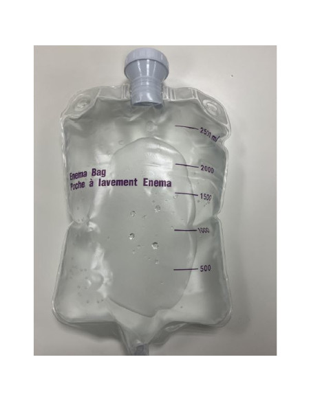 Enema bag HELTIS LINE with clamp and wide clipped cap capacity 2,5L / Per Unit