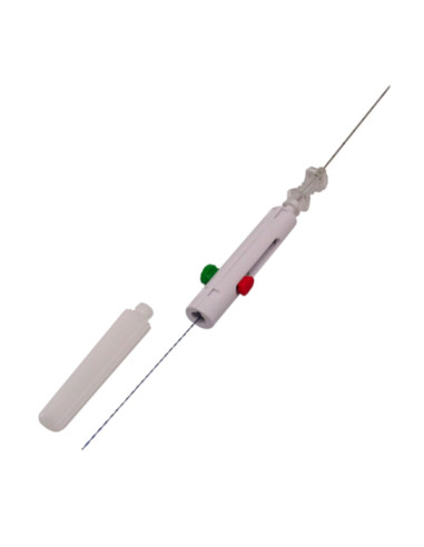 Fil de localisation mammaire duo à fil 18G x 7.5cm (bte de 10) repositionnable - poignée amovible Fil de localisation mammaire duo à fil 18G x 7.5cm (bte de 10) repositionnable - poignée amovible