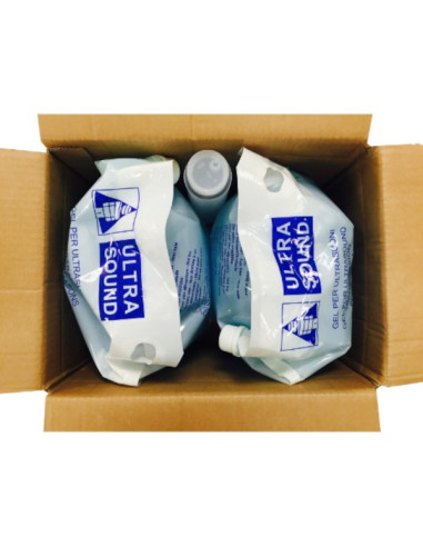 Modul Diagram ultrasound gel transparent box 2 soft pouch 5L Non sterile 2x5L + 1 empty bottle 260ml Modul Diagram ultrasound gel transparent box 2 soft pouch 5L Non sterile 2x5L + 1 empty bottle 260ml