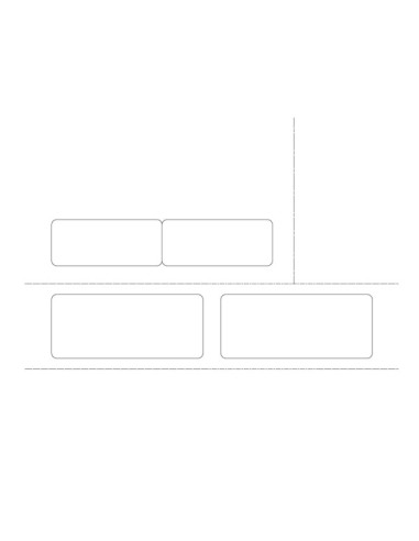 1000 Universal patient tracking sheet Sesam A4 - LWU4 1587 - 90g 2 labels 85x36+2 labels 62x26