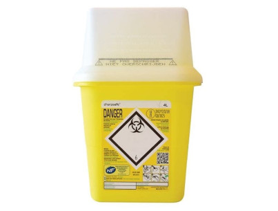 Sharpsafe needle container NF 4L Compliant with the NFX 30-500 standard