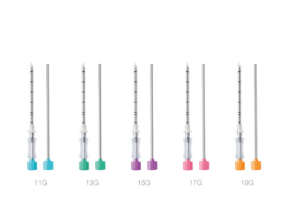 Coaxial needle for VeriEcto G1 & G2 guns 17G x 13cm (Box of 25) with centimeter markings