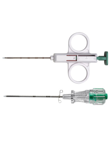 Supercore semi-automatic gun with coaxial biopsy device-A